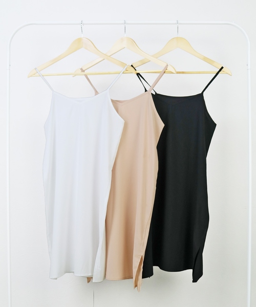 reca（レカ）の「スリット入りペチコート（ワンピース・レディース・ブラック/ベージュ/オフホワイト・FREE）」の3枚目の写真