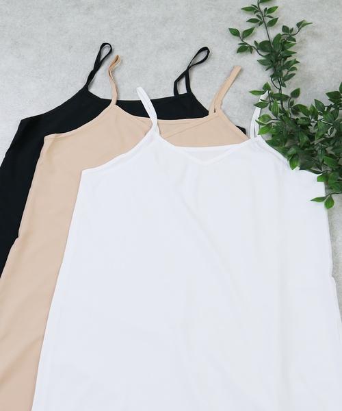 reca（レカ）の「スリット入りペチコート（ワンピース・レディース・ブラック/ベージュ/オフホワイト・FREE）」の2枚目の写真