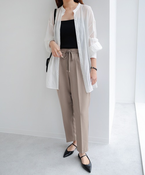 【関税込み】Blumarine トープ ドローストリング ラウンジパンツ LOEFF｜ウール チェック ドローストリング ボンタン パンツ 8814