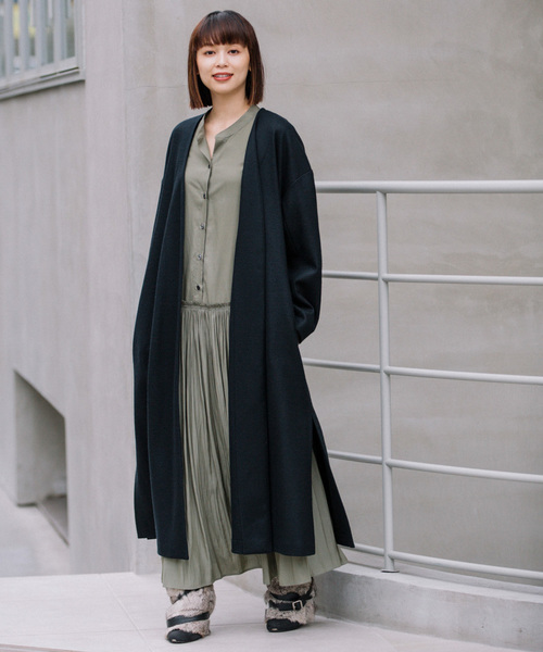 Munich（ミューニック）の「リヨセルコットンブロード＆デシンドッキングシャツワンピース（シャツワンピース・レディース・ホワイト/ブラック/ネイビー/カーキ・FREE）」の15枚目の写真