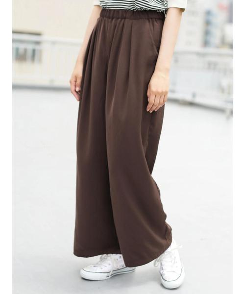 AMERICAN HOLIC（アメリカンホリック）の「とろみタックワイドパンツ＊（その他パンツ・レディース・チャコールグレー/ネイビー/ブラウン/モカ/ベージュ系その他/ブルー系その他/ドット/ベージュ系その他3・L/M）」の14枚目の写真