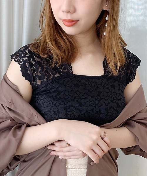 apres jour（アプレジュール）の「レースタンク【ZOZOTOWN限定アイテム】（タンクトップ・レディース・ベージュ/ブラック/オフホワイト・フリー）」の13枚目の写真