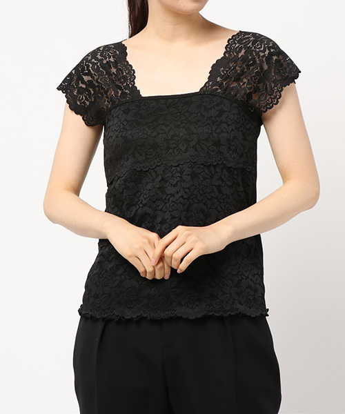 apres jour（アプレジュール）の「レースタンク【ZOZOTOWN限定アイテム】（タンクトップ・レディース・ベージュ/ブラック/オフホワイト・フリー）」の5枚目の写真