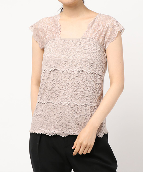 apres jour（アプレジュール）の「レースタンク【ZOZOTOWN限定アイテム】（タンクトップ・レディース・ベージュ/ブラック/オフホワイト・フリー）」の6枚目の写真