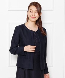 SHOO・LA・RUE | 【S-5L/洗える】らくドビーノーカラージャケット(ノーカラージャケット)