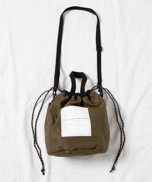 WEGO（ウィゴー）の「WEGO/ミリタリー2WAY巾着バッグ（ショルダーバッグ・メンズ・ブラック/カーキ/キャメル・FREE）」の8枚目の写真