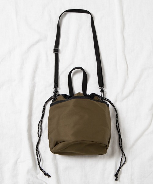WEGO（ウィゴー）の「WEGO/ミリタリー2WAY巾着バッグ（ショルダーバッグ・メンズ・ブラック/カーキ/キャメル・FREE）」の21枚目の写真