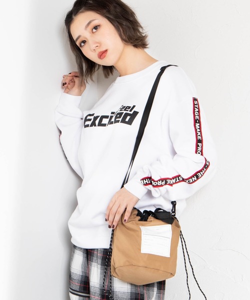 WEGO（ウィゴー）の「WEGO/ミリタリー2WAY巾着バッグ（ショルダーバッグ・メンズ・ブラック/カーキ/キャメル・FREE）」の16枚目の写真