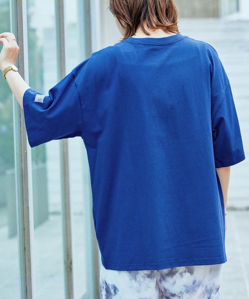 MEI（メイ）の「MEI/メイ MONO-MART別注 オーバーサイズ半袖Tシャツ（Tシャツ/カットソー・メンズ・ホワイト/ブラック/ベージュ/グリーン系その他/ネイビー・FREE）」の7枚目の写真