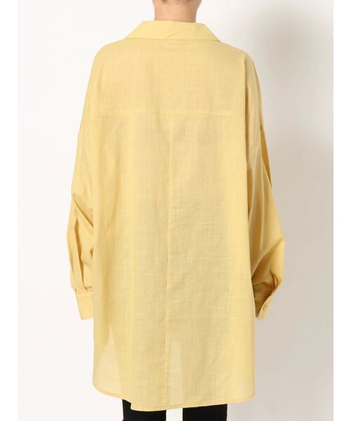 EMODA（エモダ）の「シアーバルキーシャツ（シャツ/ブラウス・レディース・ホワイト/ブラック/ブルー/マスタード・FREE）」の6枚目の写真