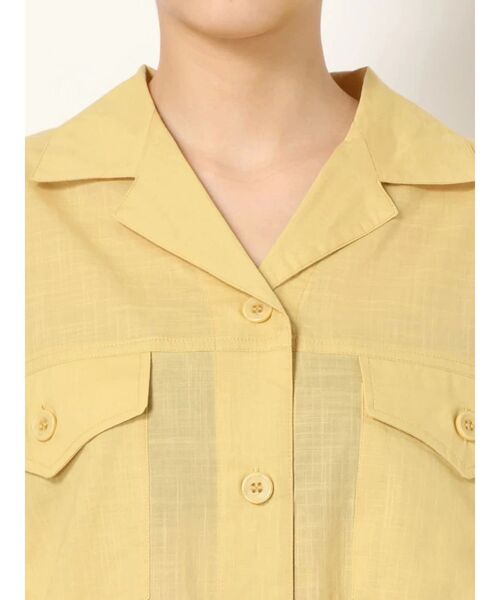 EMODA（エモダ）の「シアーバルキーシャツ（シャツ/ブラウス・レディース・ホワイト/ブラック/ブルー/マスタード・FREE）」の7枚目の写真