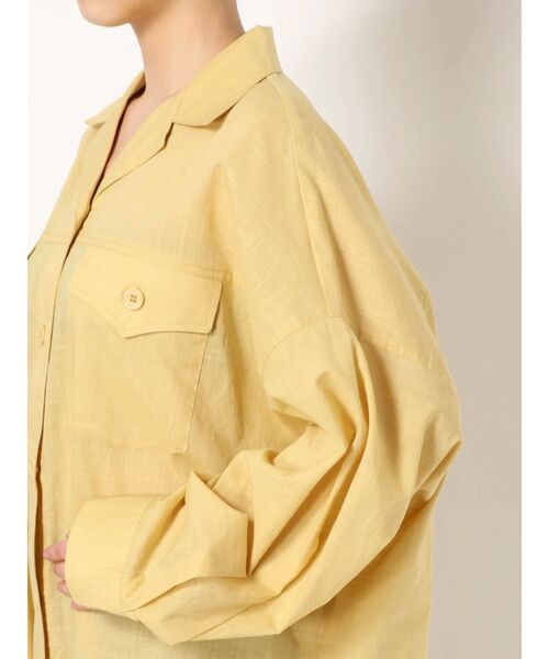 EMODA（エモダ）の「シアーバルキーシャツ（シャツ/ブラウス・レディース・ホワイト/ブラック/ブルー/マスタード・FREE）」の8枚目の写真