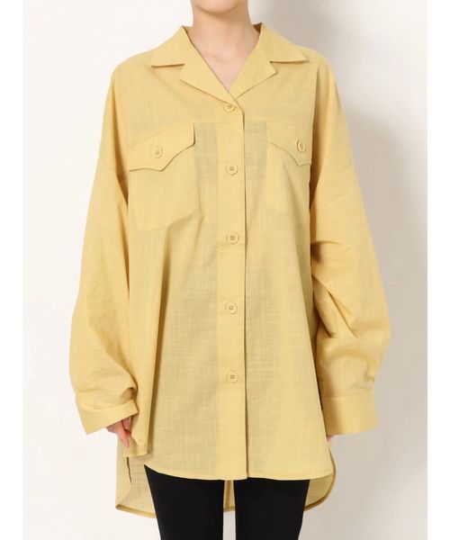 EMODA（エモダ）の「シアーバルキーシャツ（シャツ/ブラウス・レディース・ホワイト/ブラック/ブルー/マスタード・FREE）」の20枚目の写真