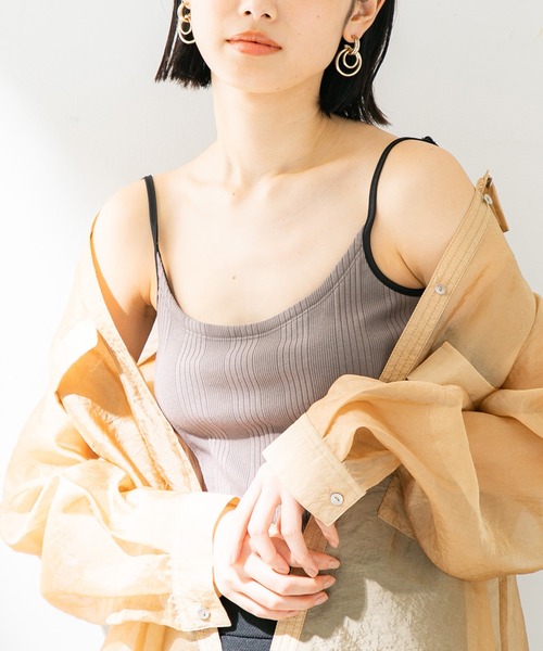 STUDIOUS(ステュディオス)の「【STUDIOUS】マルチリブパッドインキャミソール(キャミソール・レディース・ベージュ/ブラック/ホワイト・FREE)」の3枚目の写真