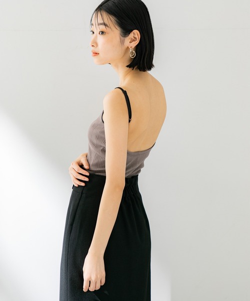 STUDIOUS(ステュディオス)の「【STUDIOUS】マルチリブパッドインキャミソール(キャミソール・レディース・ベージュ/ブラック/ホワイト・FREE)」の6枚目の写真