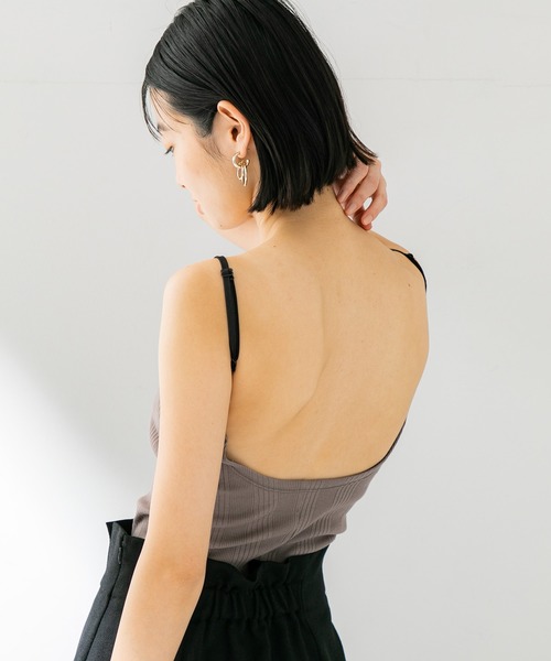 STUDIOUS(ステュディオス)の「【STUDIOUS】マルチリブパッドインキャミソール(キャミソール・レディース・ベージュ/ブラック/ホワイト・FREE)」の9枚目の写真