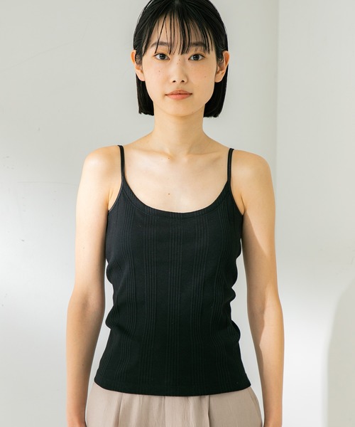 STUDIOUS(ステュディオス)の「【STUDIOUS】マルチリブパッドインキャミソール(キャミソール・レディース・ベージュ/ブラック/ホワイト・FREE)」の14枚目の写真