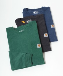 carhartt（カーハート）ブランドワンポイントロゴ刺繍 ポケットロンT/無地/長袖Tシャツ メンズ レディース