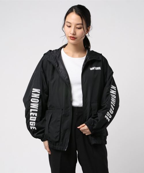 WEGO（ウィゴー）の「WEGO/スリーブ刺繍ブルゾン（ブルゾン・レディース・ホワイト/ブラック系その他/ブラック・FREE）」の11枚目の写真