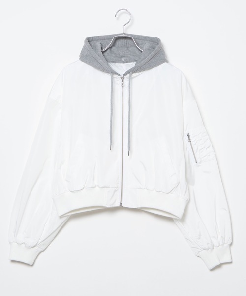 WEGO（ウィゴー）の「WEGO/スリーブ刺繍ブルゾン（ブルゾン・レディース・ホワイト/ブラック系その他/ブラック・FREE）」の18枚目の写真