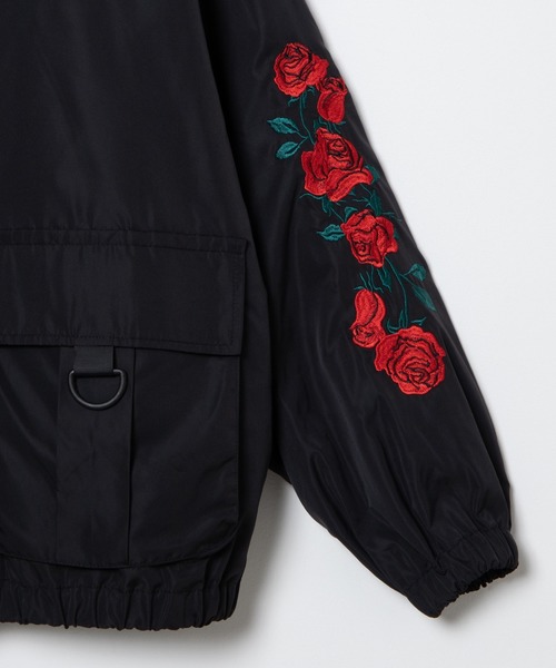 WEGO（ウィゴー）の「WEGO/スリーブ刺繍ブルゾン（ブルゾン・レディース・ホワイト/ブラック系その他/ブラック・FREE）」の15枚目の写真