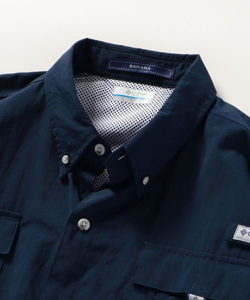 Columbia(コロンビア)の「Columbia : PFG 半袖シャツ(シャツ/ブラウス・メンズ・ホワイト/ブラック/ベージュ/ネイビー/ライトブルー/ピンク/ライトグリーン・MEDIUM/SMALL/LARGE)」の8枚目の写真