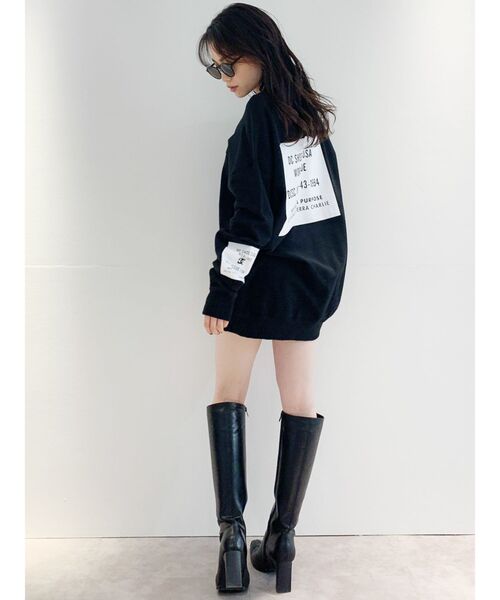 DC（ディーシー）の「DC×GYDA BOX DESIGN プルオーバー（スウェット・レディース・ブラック/ベージュ/オフホワイト/オレンジ・FREE）」の9枚目の写真