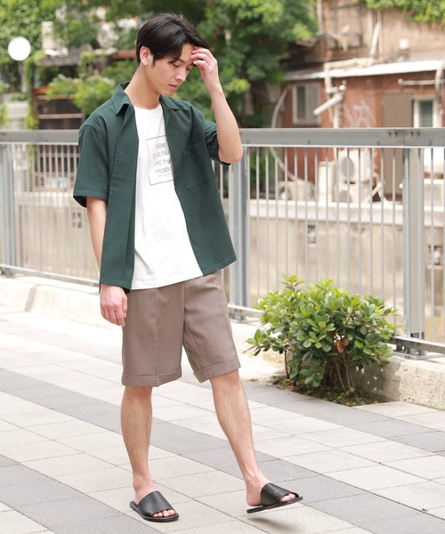 LAKOLE（ラコレ）の「コットンパナマシャツ / LAKOLE（シャツ/ブラウス・メンズ・ブラウン/オフホワイト/グリーン/サンドグレー・MEDIUM/LARGE）」の6枚目の写真