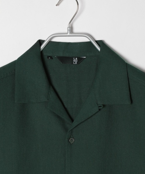 LAKOLE（ラコレ）の「コットンパナマシャツ / LAKOLE（シャツ/ブラウス・メンズ・ブラウン/オフホワイト/グリーン/サンドグレー・MEDIUM/LARGE）」の9枚目の写真