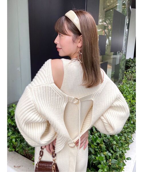 MERCURYDUO（マーキュリーデュオ）の「バックディティールセットニット  