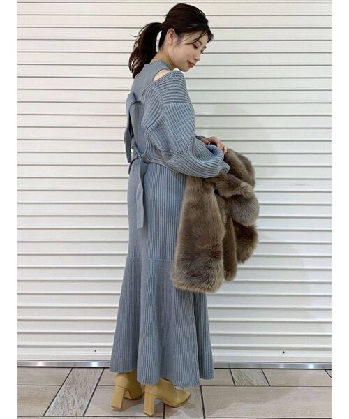 MERCURYDUO（マーキュリーデュオ）の「バックディティールセットニット  