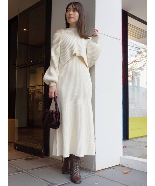 MERCURYDUO（マーキュリーデュオ）の「バックディティールセットニット  