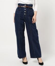 one way | 【oneway】ベルト付きデニムワイド(デニムパンツ)