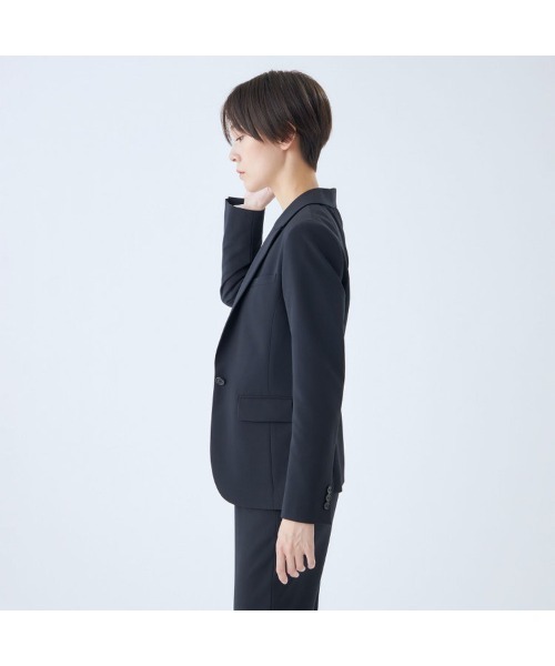 SUIT SELECT黒 スーツ(A8)ジャケットとパンツのセット SUIT SELECT スーツ 「セットアップ対応」洗える6釦ダブル