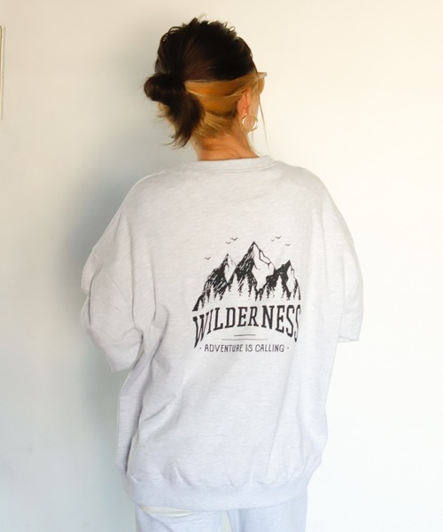 Auntie Rosa Holiday（アンティローザホリデー）の「マウンテンバックプリントスウェット（スウェット・レディース・チャコールグレー/ライトグレー/ナチュラル・FREE）」の18枚目の写真