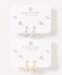 【OKUOKU　0909】２カラー　アソートピアス　（金属アレルギー対応シルバー925銀針ピアス）