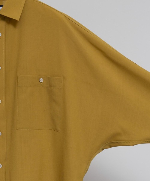 MAISON SPECIAL（メゾンスペシャル）の「《ユニセックスアイテム》マルチファブリックプライムオーバードルマンシャツ 【MAISON SPECIAL/メゾンスペシャル】（シャツ/ブラウス・メンズ・ホワイト/ブラック/イエロー・44/46）」の5枚目の写真