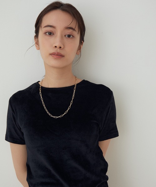 ADAM ET ROPE'(アダムエロペ)の「【LES BIJOUX】ブロックチェーンネックレス(ネックレス・レディース・シルバー/ゴールド・FREE)」の3枚目の写真