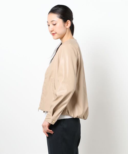 Te chichi（テチチ）の「合皮ブルゾン（ブルゾン・レディース・ブラック/ベージュ・ﾌﾘ-）」の3枚目の写真