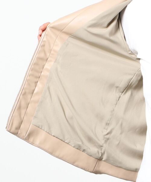 Te chichi（テチチ）の「合皮ブルゾン（ブルゾン・レディース・ブラック/ベージュ・ﾌﾘ-）」の5枚目の写真