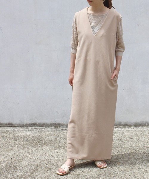 LAVEANGE(ラビアンジェ)の「透かし編みニットプルオーバー(ニット/セーター・レディース・ブラック/アイボリー/ボルドー・M)」の10枚目の写真