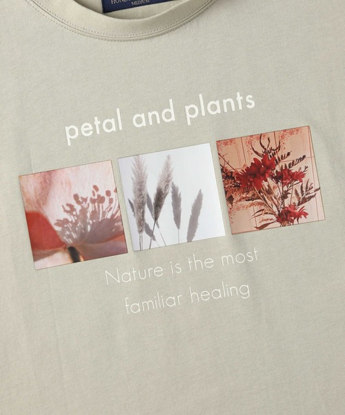 HONEYSUCKLE ROSE（ハニーサックルローズ）の「【HONEYSUCKLE ROSE】ラウンドプリントＴ（Tシャツ/カットソー・レディース・オフホワイト/グリーン/ホワイト×ブラック/ホワイト×カーキブラウン/ブラック/ホワイト/ブラック×ホワイト・L/M）」の22枚目の写真