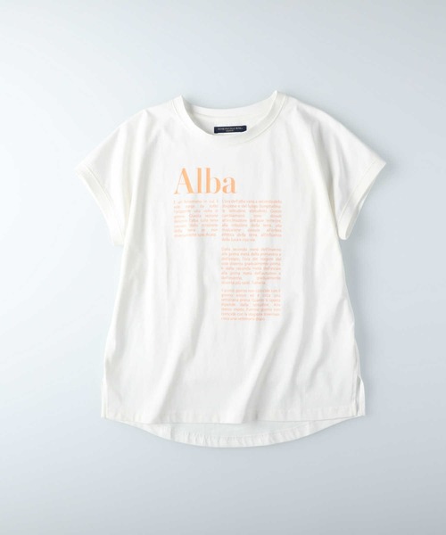 HONEYSUCKLE ROSE（ハニーサックルローズ）の「【HONEYSUCKLE ROSE】ラウンドプリントＴ（Tシャツ/カットソー・レディース・オフホワイト/グリーン/ホワイト×ブラック/ホワイト×カーキブラウン/ブラック/ホワイト/ブラック×ホワイト・L/M）」の10枚目の写真