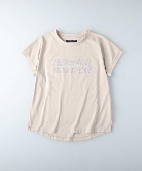 HONEYSUCKLE ROSE（ハニーサックルローズ）の「【HONEYSUCKLE ROSE】ラウンドプリントＴ（Tシャツ/カットソー・レディース・オフホワイト/グリーン/ホワイト×ブラック/ホワイト×カーキブラウン/ブラック/ホワイト/ブラック×ホワイト・L/M）」の12枚目の写真