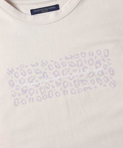HONEYSUCKLE ROSE（ハニーサックルローズ）の「【HONEYSUCKLE ROSE】ラウンドプリントＴ（Tシャツ/カットソー・レディース・オフホワイト/グリーン/ホワイト×ブラック/ホワイト×カーキブラウン/ブラック/ホワイト/ブラック×ホワイト・L/M）」の13枚目の写真