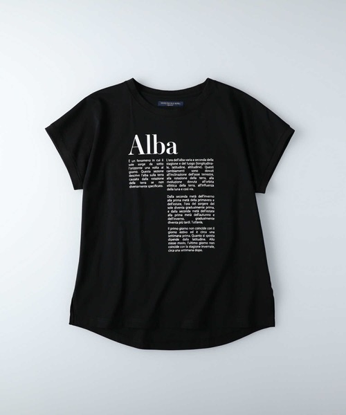 HONEYSUCKLE ROSE（ハニーサックルローズ）の「【HONEYSUCKLE ROSE】ラウンドプリントＴ（Tシャツ/カットソー・レディース・オフホワイト/グリーン/ホワイト×ブラック/ホワイト×カーキブラウン/ブラック/ホワイト/ブラック×ホワイト・L/M）」の18枚目の写真