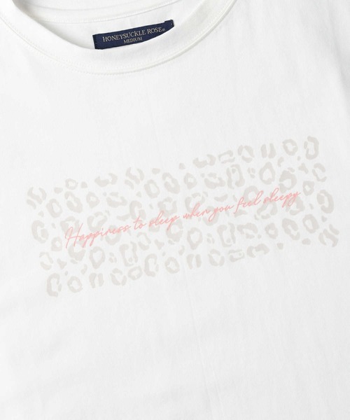 HONEYSUCKLE ROSE（ハニーサックルローズ）の「【HONEYSUCKLE ROSE】ラウンドプリントＴ（Tシャツ/カットソー・レディース・オフホワイト/グリーン/ホワイト×ブラック/ホワイト×カーキブラウン/ブラック/ホワイト/ブラック×ホワイト・L/M）」の15枚目の写真