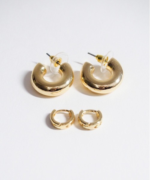 Ms.yuu by Nothing And Others(ミスユーバイナッシングアンドアザーズ)の「【Msyuu/ミスユー】Metal Pierce Set / メタルピアスセット(ピアス(両耳用)・レディース・シルバー/ゴールド・FREE)」の5枚目の写真