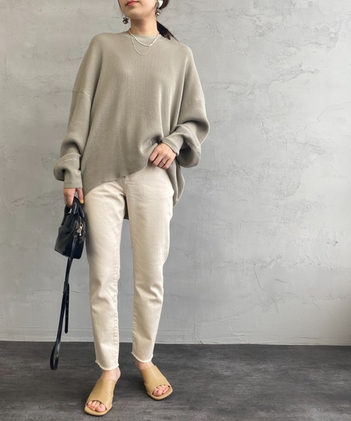 RED CARD TOKYO（レッドカード）の「[RED CARD/レッドカード] ETERNITY ハイウエストスリムテーパード ホワイトデニムパンツ（デニムパンツ・レディース・アイボリー・23/24/25/26/22）」の6枚目の写真