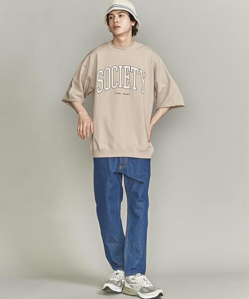 新品✨UNITED ARROWS ユナイテッドアローズ ハーフスリーブスウェット BEAUTY&YOUTH UNITED ARROWS（ビューティーアンドユース